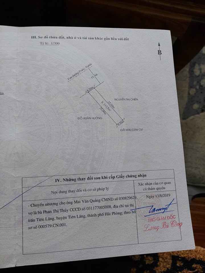 Bán đất mặt đường Trung Nghĩa, Hợp Đức, Đồ Sơn, 112.5m2, kinh doanh sầm uất