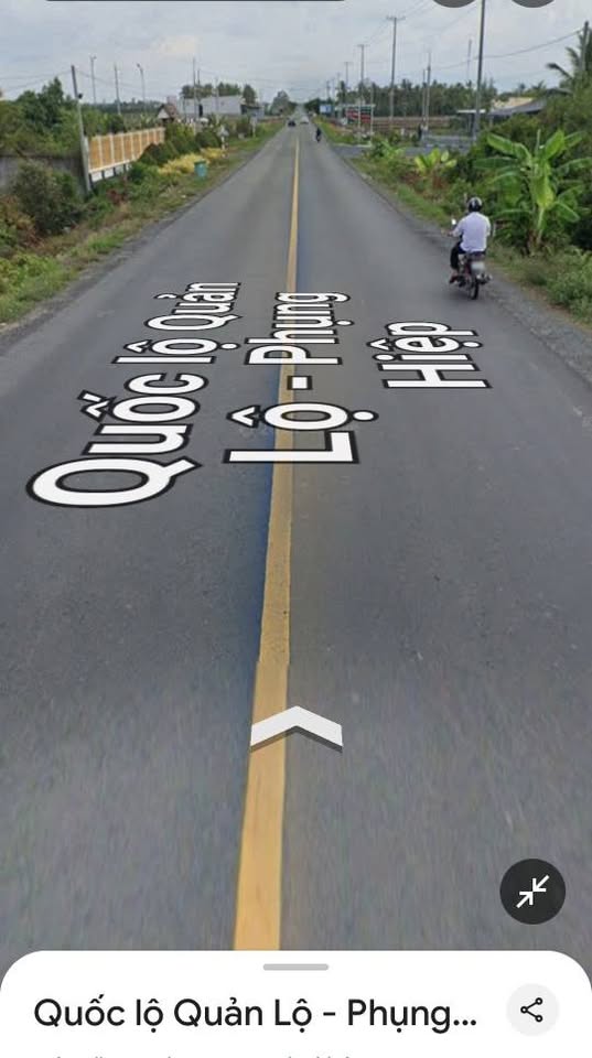 Bán đất nền mặt tiền Quốc lộ Phụng Hiệp, chỉ cách cầu Phó Sinh 1km về hướng Phước Long