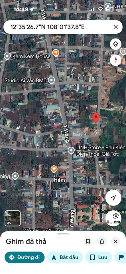 Bán đất thổ cư 115m2, hẻm Ywang, P. Eakao, Đắk Lắk