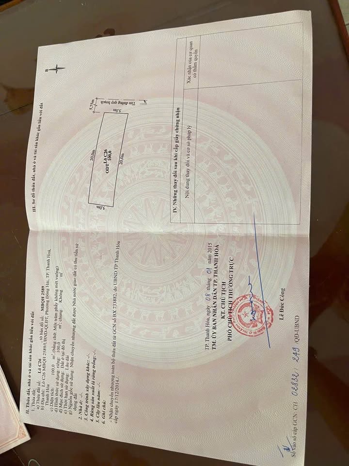 Bùng nổ đầu tư 2 lô đất vàng mặt tiền 5m x 20m tại phường Đông Hải, Thanh Hóa, giá hời