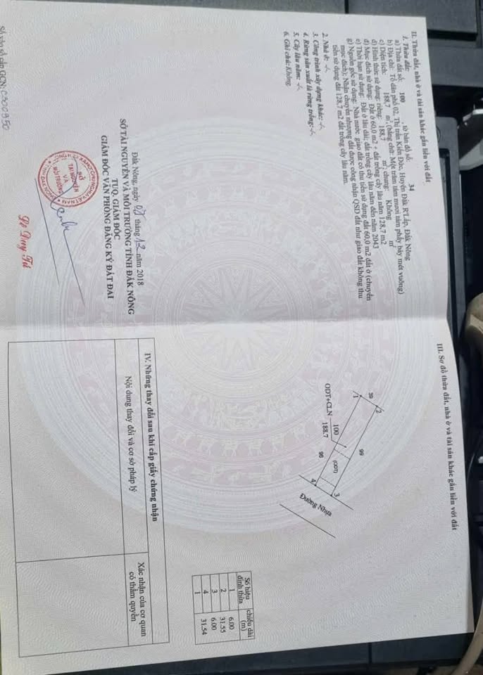 Bán gấp đất 60m2 thị trấn Kiến Đức, Đắk Nông