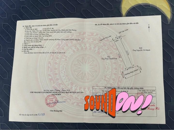 Bán đất nền tại trung tâm Mỹ Đức, An Lão, Hải Phòng