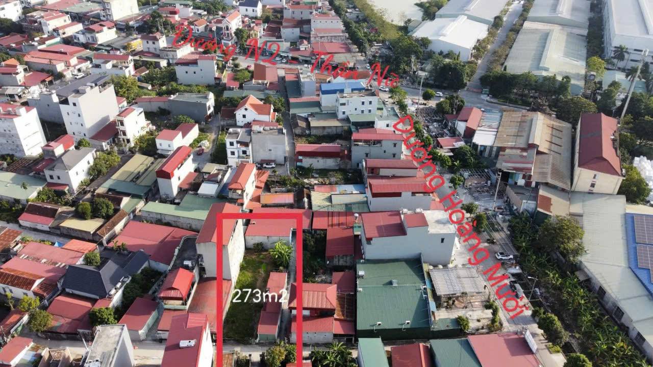 Bán đất trung tâm khu công nghiệp Đồng Văn, Hà Nam, sẵn sổ, 273m2, mặt tiền 8.6m