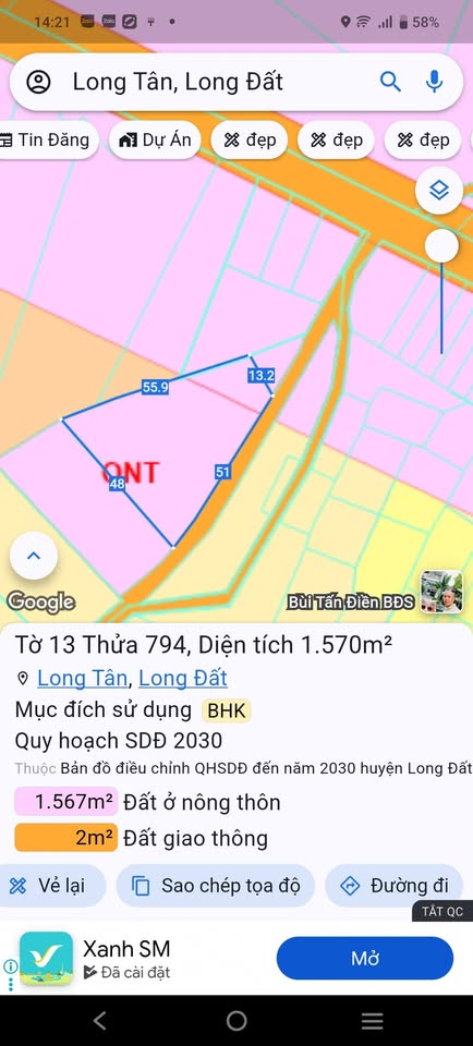 Đất Vũng Tàu sát tái định cư Quốc Lộ 55, giá nhỉnh 2 tỷ chốt gấp