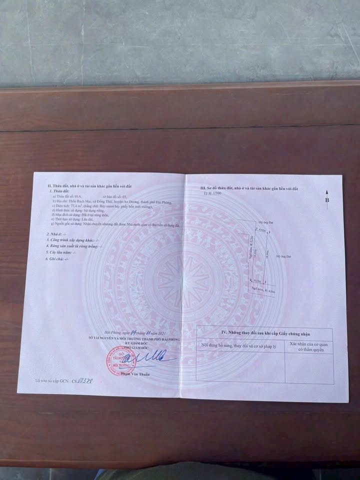 Bán lô góc 77m2 tại Bạch Mai, An Dương, Hải Phòng, ngõ 4m - Giá chỉ 2,5x tỷ