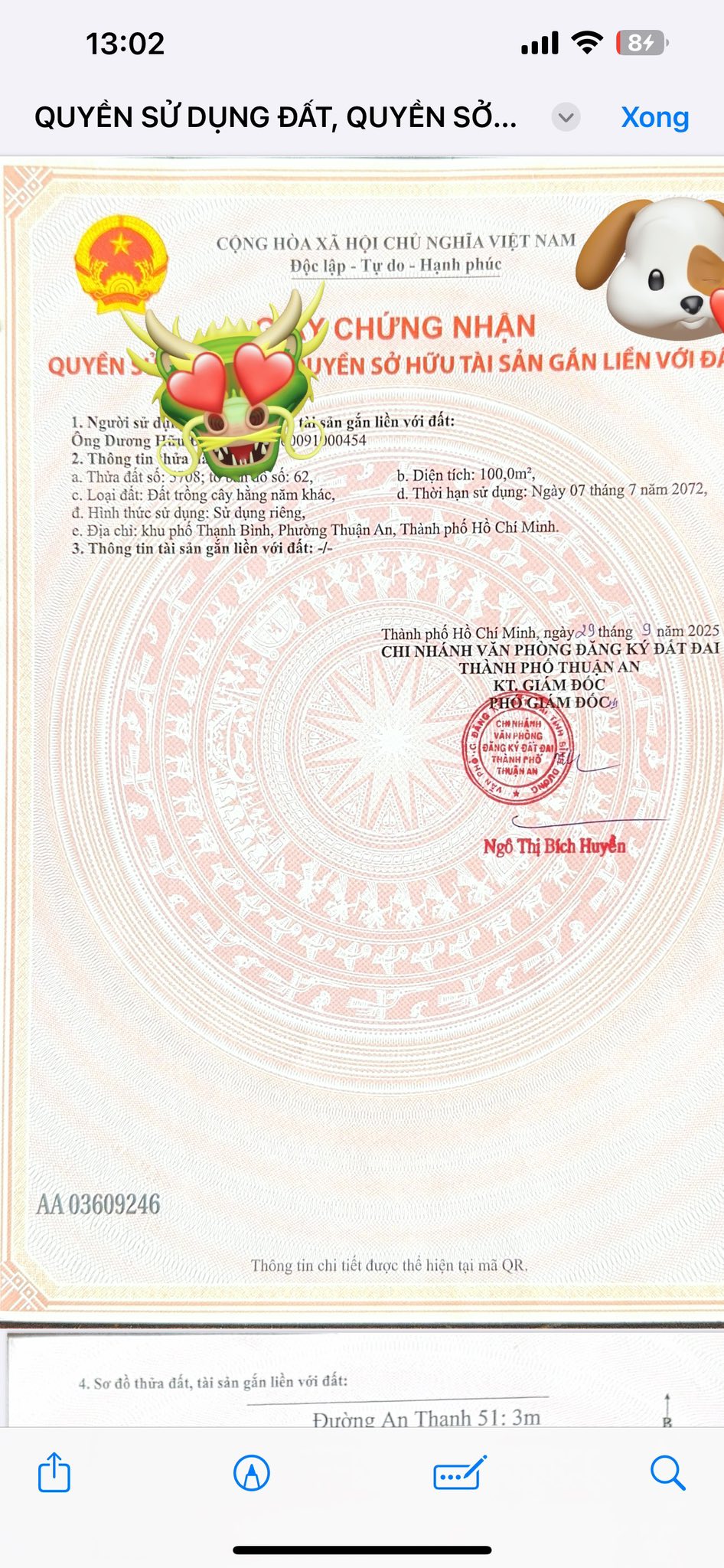 Đất vàng Bình Dương, 100m2 mặt tiền đường nhựa, sở hữu ngay 60m2 thổ cư