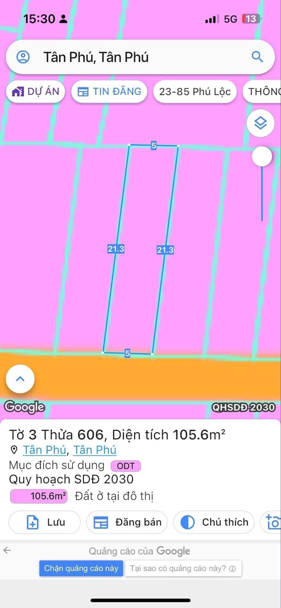 Đất thổ cư trung tâm Tân Phú, an cư lạc nghiệp