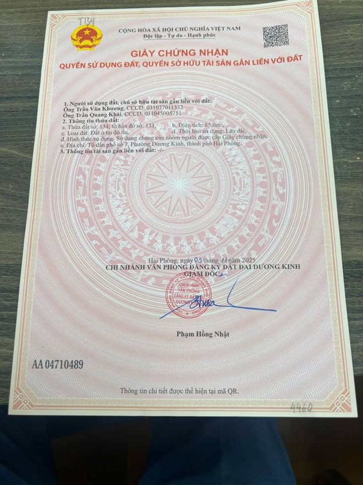 Mặt đường Hòa Nghĩa, Dương Kinh 85m2, 1.7 tỷ - Cơ hội 'hời' cho nhà đầu tư