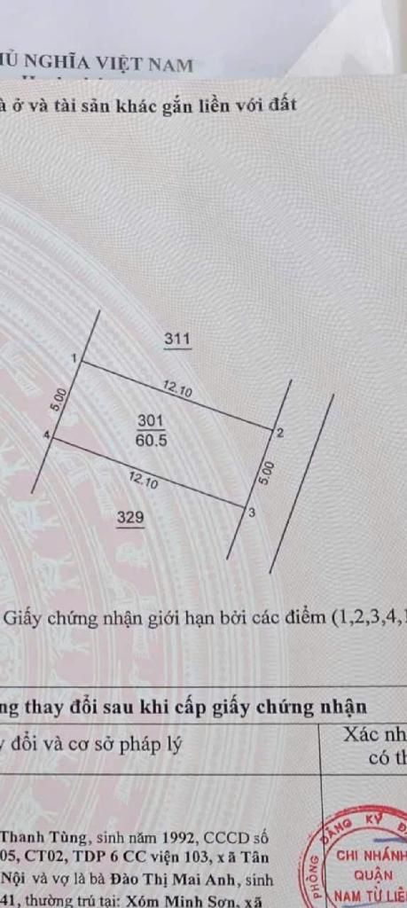 Đất vàng Đại Mỗ 61m2, mặt tiền 5m đẹp như hoa hậu, giá 11,1 tỷ