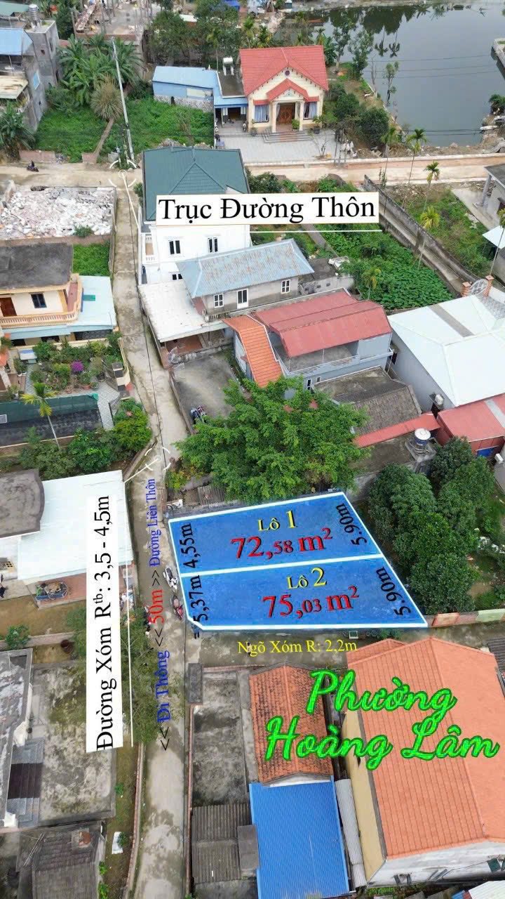 Bán lô góc 75m2 tại Hoàng Động, Thủy Nguyên, Hải Phòng, sát khu công nghiệp Nam Cầu Kiền