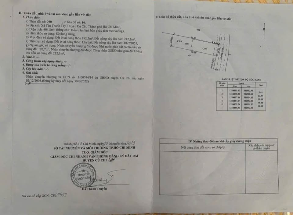 Bán đất tại xã Tân Thạnh Tây, Củ Chi, mặt tiền Tỉnh lộ 8 sầm uất, chỉ cách Công viên nước 1km