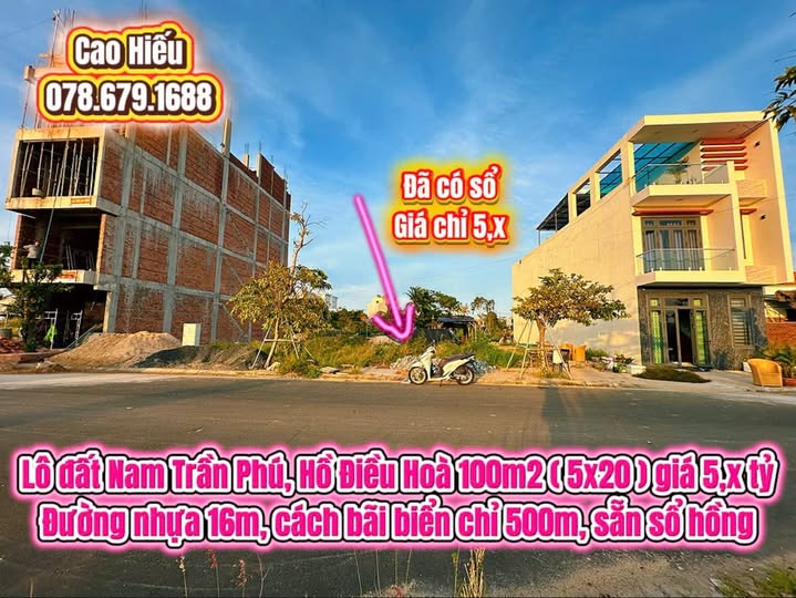 Bán đất Nam Trần Phú, Tuy Hòa - Gần hồ điều hòa, sổ hồng sẵn sàng