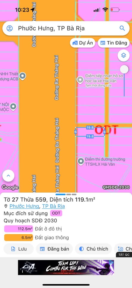 Lô góc siêu thoáng, mặt tiền kinh doanh Đường 3/2 Bà Rịa - Giá hời