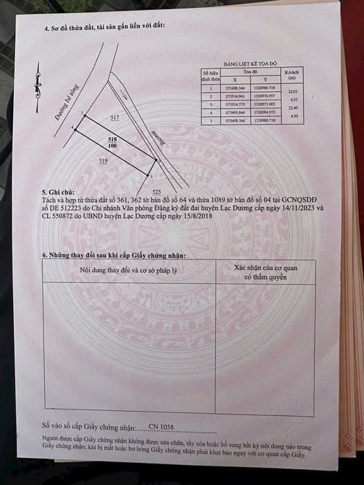 Bán đất 2 mặt tiền trung tâm thị trấn Lạc Dương, Đà Lạt, 100m²