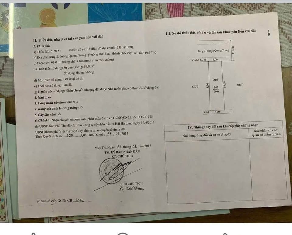 Đất vàng trung tâm Việt Trì, lô đẹp vuông vắn, sẵn sàng xây dựng