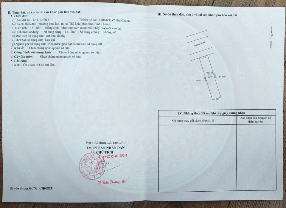 Chào mừng quý vị đến với cơ hội đầu tư sinh lời hấp dẫn tại Thị xã Bến Cát, Tỉnh Bình Dương