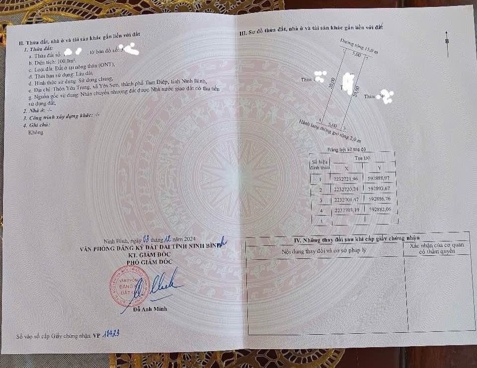 Đất vàng Yên Sơn, Tam Điệp 100m2, đường 15m, giá yêu thương