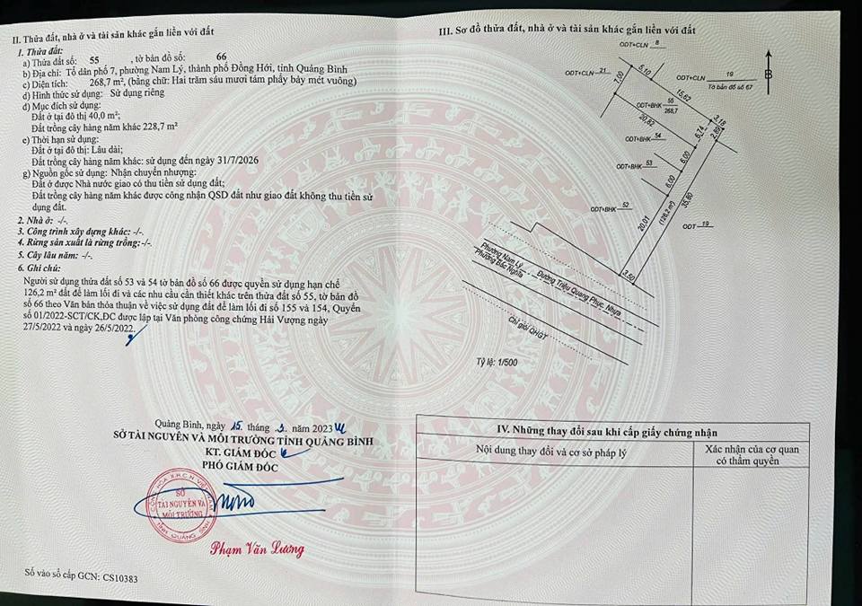 Mảnh đất vàng 7mx21m tại Triệu Quang Phục, Đồng Hới - cơ hội đầu tư không thể bỏ lỡ