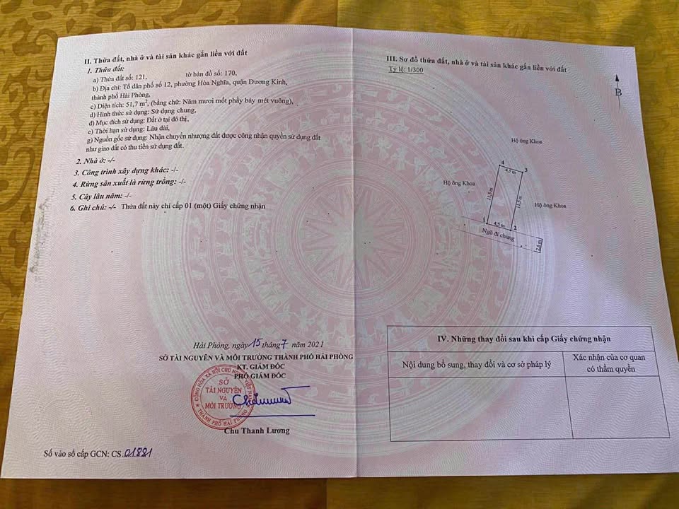 Đất đẹp Dương Kinh, sổ hồng trao tay, đầu tư ngay