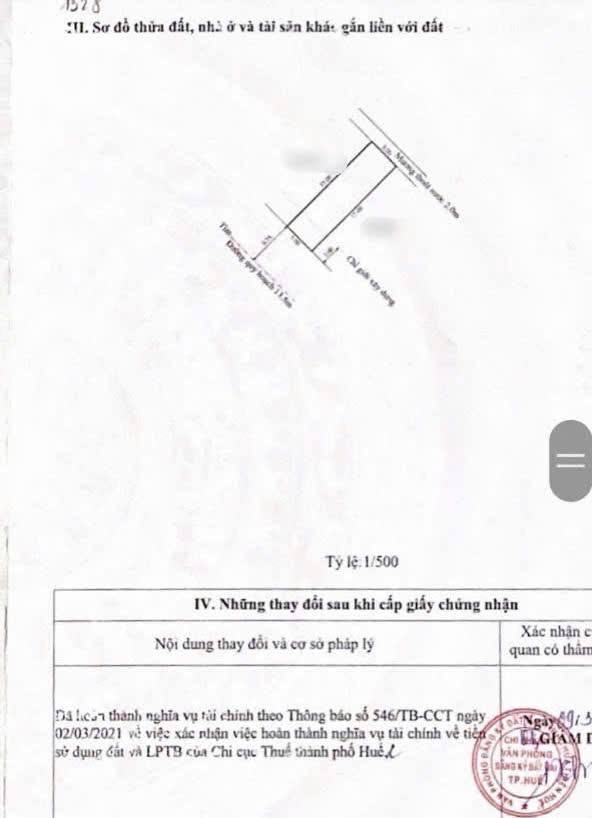 Mảnh đất vàng 85m2 mặt tiền Mạc Thị Bưởi, Huế lợi thế kinh doanh, sổ hồng chính chủ