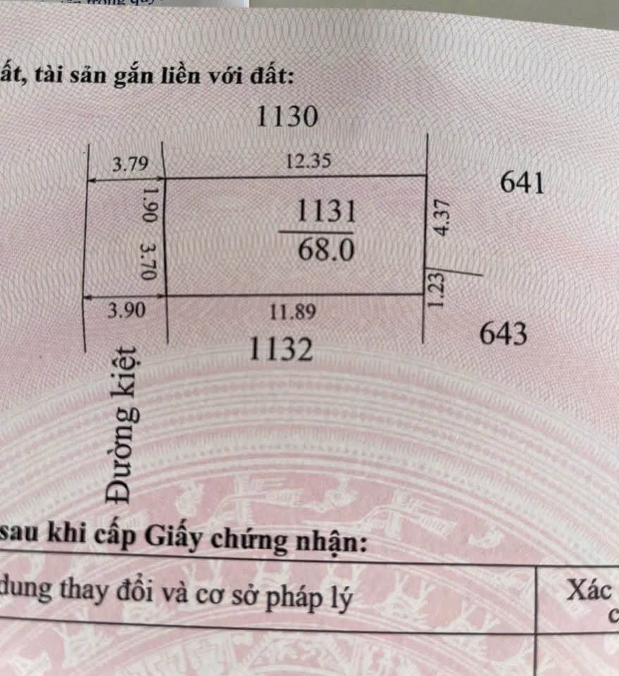 Kiệt ô tô Nguyễn Đình Tứ, Huế: 68m2, 1.7 tỷ, dân trí cao