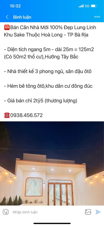 Chủ nhà "bốc hỏa" hạ giá "sập sàn" căn nhà mới xây 100% đẹp lung linh tại khu Sake