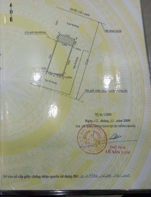 Đất lô góc 3 mặt thoáng, mặt đường 5 mới, Hồng Bàng