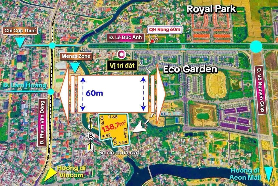 Huế, đất vàng 11,68m mặt tiền, kinh doanh gì cũng hốt bạc