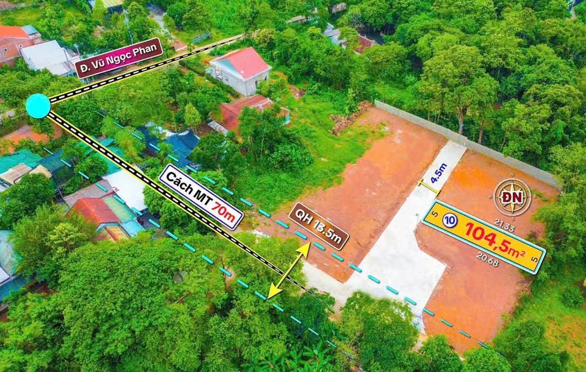 Bán đất kiệt ô tô Vũ Ngọc Phan, 108m2, giá 1.6 tỷ