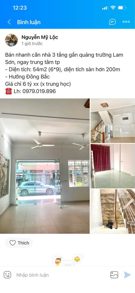 Bán nhà cấp 4 Hàm Nghi, 64m2, mặt tiền 4m, ngõ ô tô, chỉ nhỉnh 1 tỷ