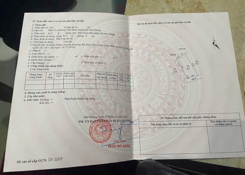 Đất vàng Bình Lộc 45,2m2, mặt tiền 4,6m, hướng Đông Nam, chỉ 1,545 tỷ, cơ hội có 1 không 2