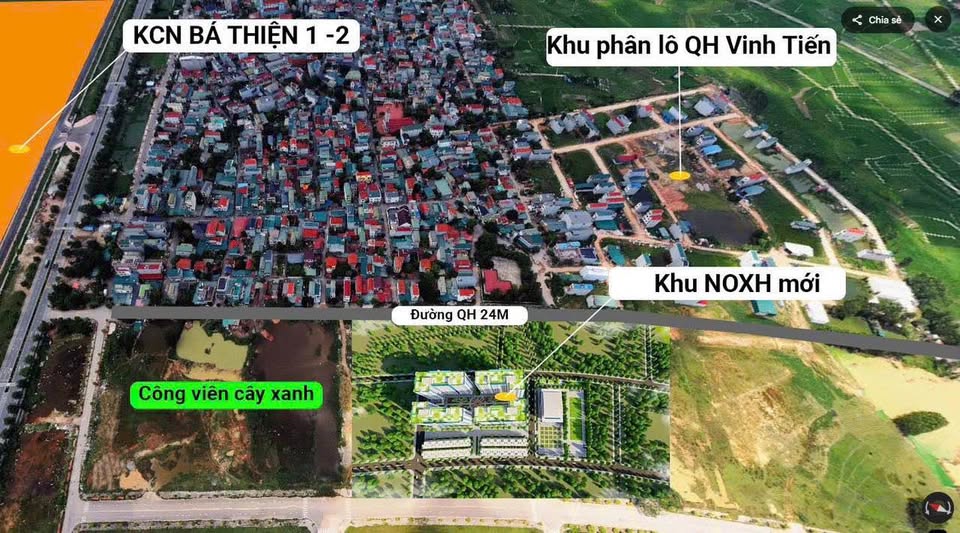Bán lô đất dịch vụ 100m2 tại Vinh Tiến, Bá Hiến, Bình Xuyên, giá 2,7 tỷ