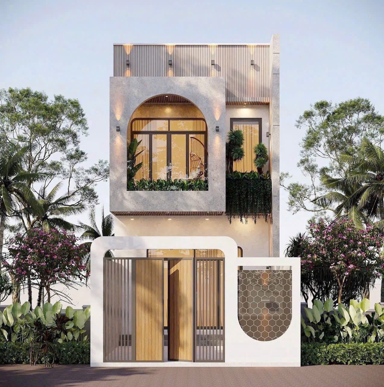 Nhà phố hiện đại 1 trệt 1 lầu, 3 ngủ, sổ riêng, gần chợ Phú Thọ, Trảng Dài