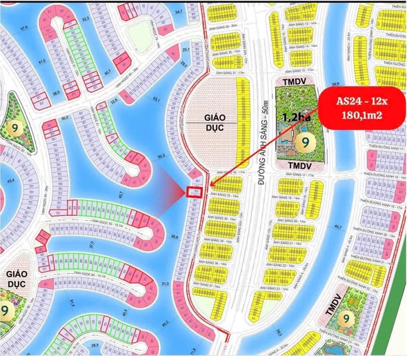 Bán căn biệt thự song lập ven hồ 180m2, view triệu đô, giá dưới 20 tỷ