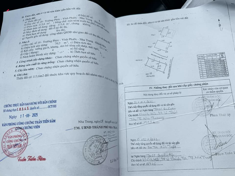 Bán nhà 3 tầng 5 phòng ngủ, 113,6m2 tại Vĩnh Phước, Nha Trang