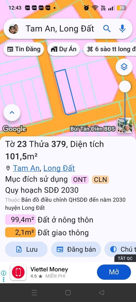 Đất vàng góc 2 mặt tiền, đường 6m thông thoáng, sổ đỏ 80m2 thổ cư