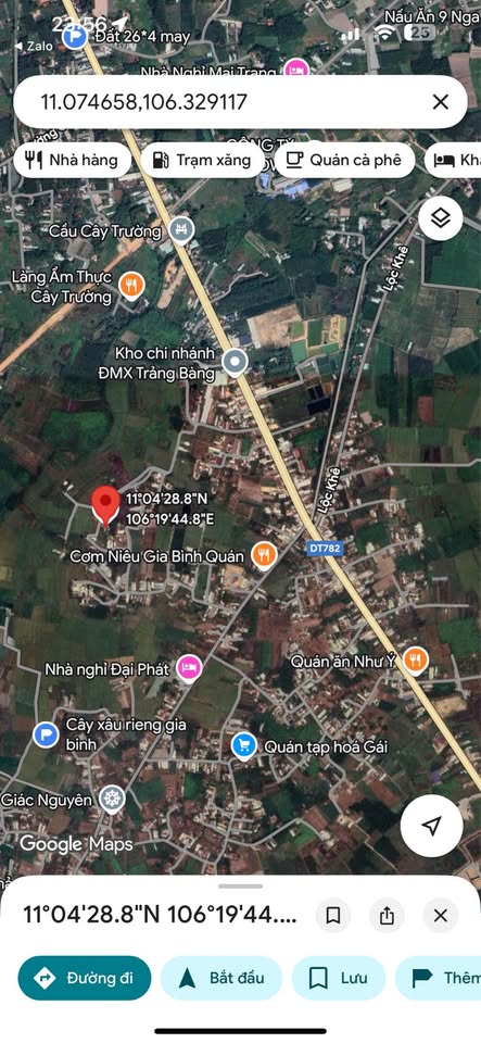 Đất mặt tiền đường nhựa 5mx60m, dân cư đông đúc, giá 450 triệu