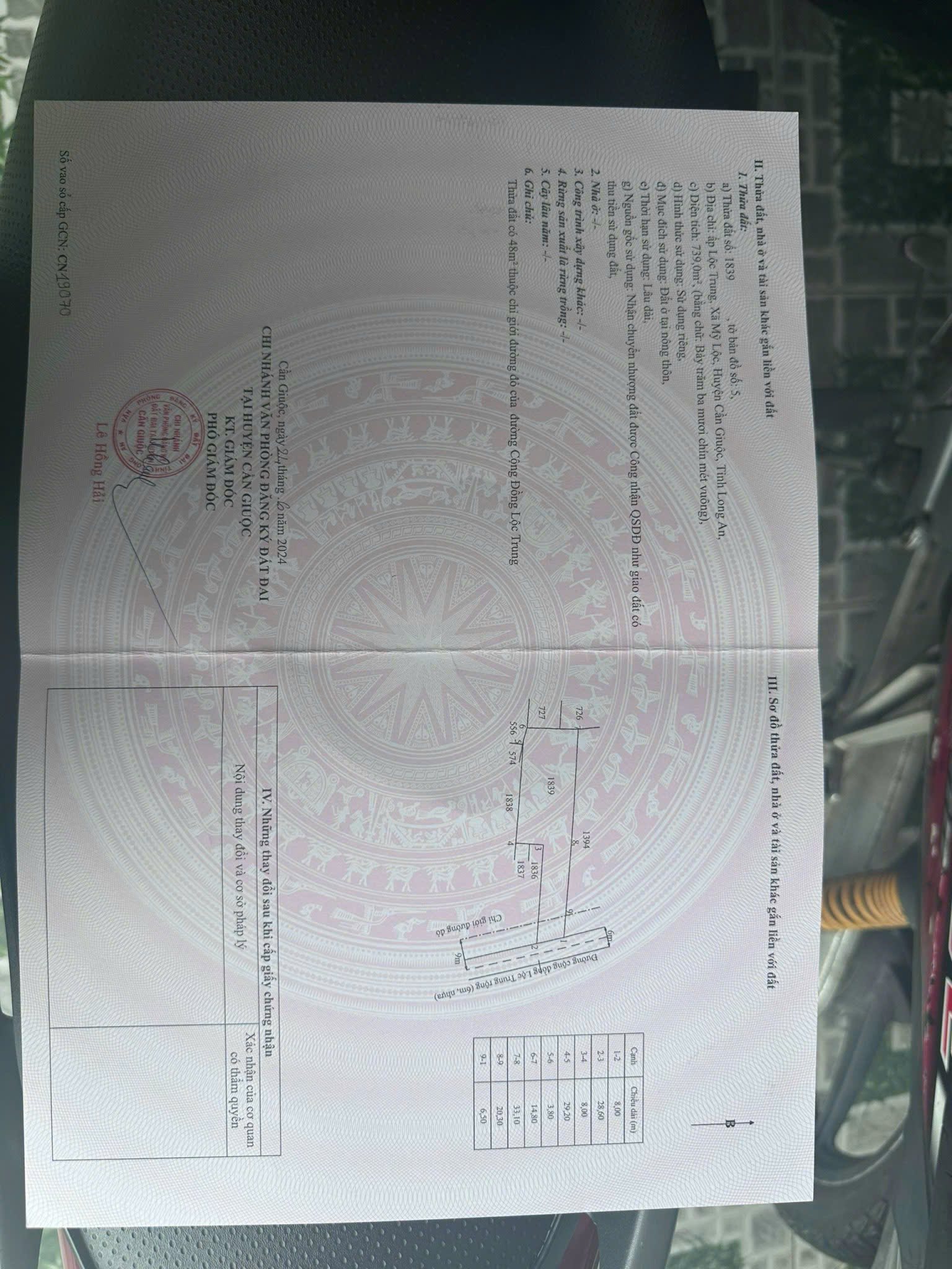 Khu đất vàng Cần Giuộc, đường nhựa 6m, sổ đỏ trao tay