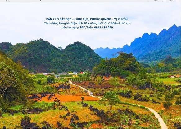 Bán 7 lô đất vườn nghỉ dưỡng tại Lũng Pục, Phong Quang, Vị Xuyên