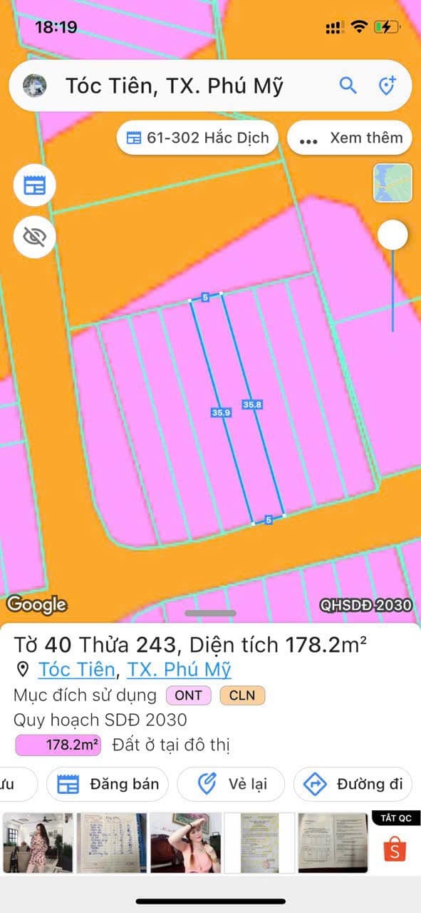 Đất mặt tiền đường nhựa Tóc Tiên, giá tốt