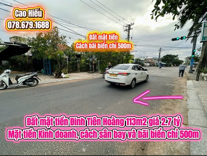 Bán lô đất mặt tiền đường Đinh Tiên Hoàng, Tuy Hòa, kinh doanh đắc lợi, gần sân bay, biển