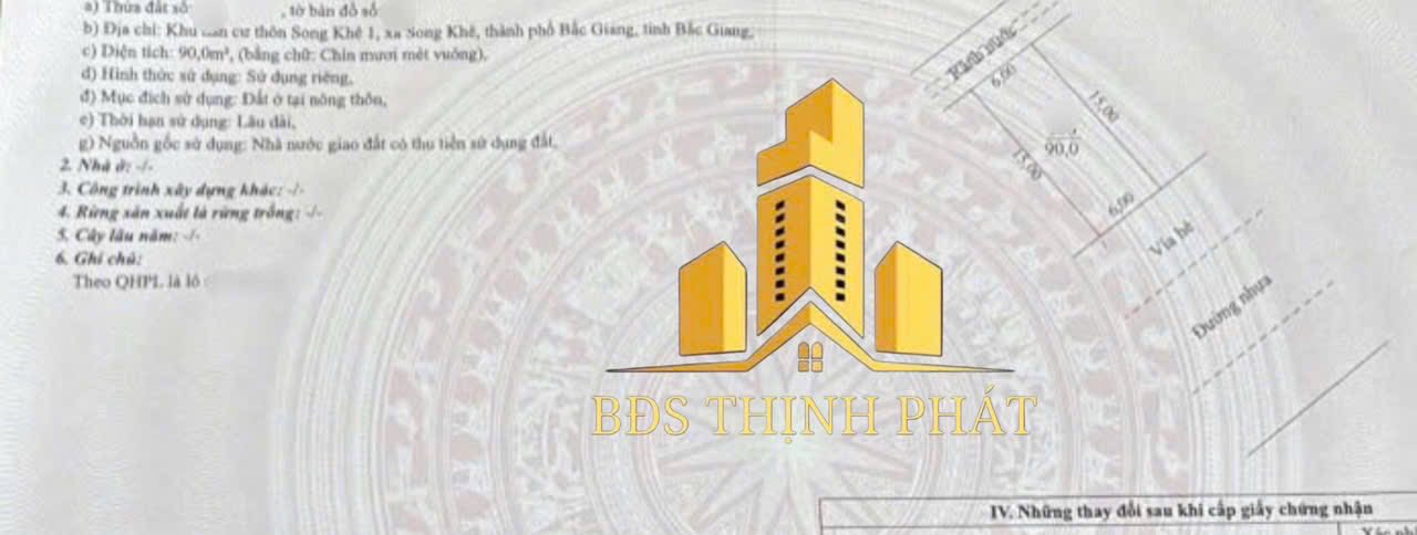 Chính chủ cần bán lô đất N7.2 tại khu đô thị Song Khê, Huyện Việt Yên, Tỉnh Bắc Giang