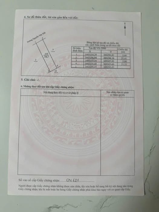 Bán Lô Đất 105m2 Mặt Tiền 5m Đường Nguyễn Văn Trỗi, Phú Yên