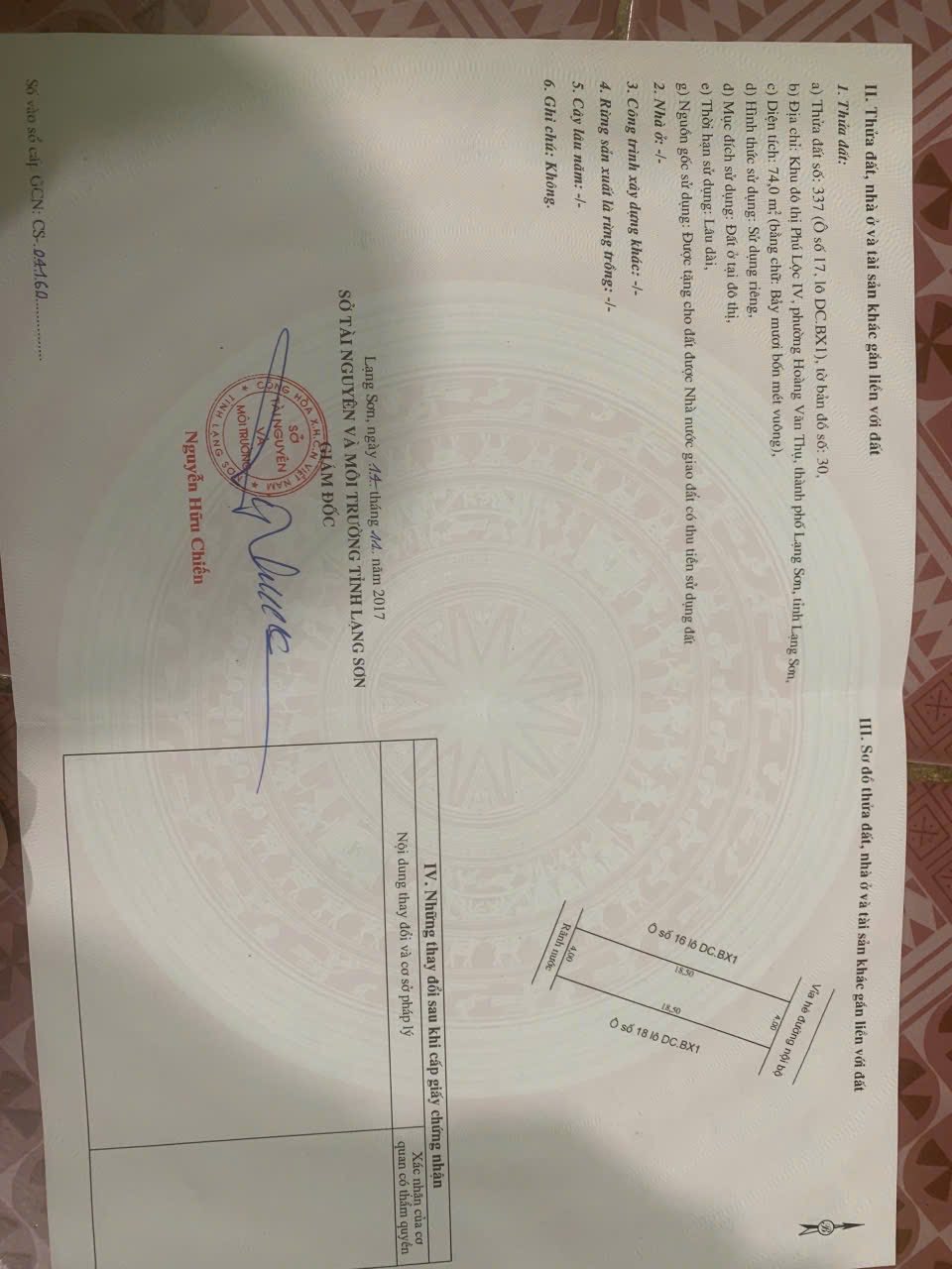 Bán đất Phú Lộc 4, Phùng Chí Kiên, Lạng Sơn, 74m², hướng Đông Bắc