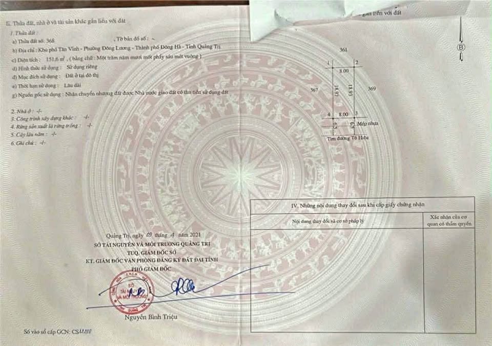 Bán đất mặt tiền Tô Hiệu, phường Nam Đông, TP Đông Hà - Vị trí đắc địa