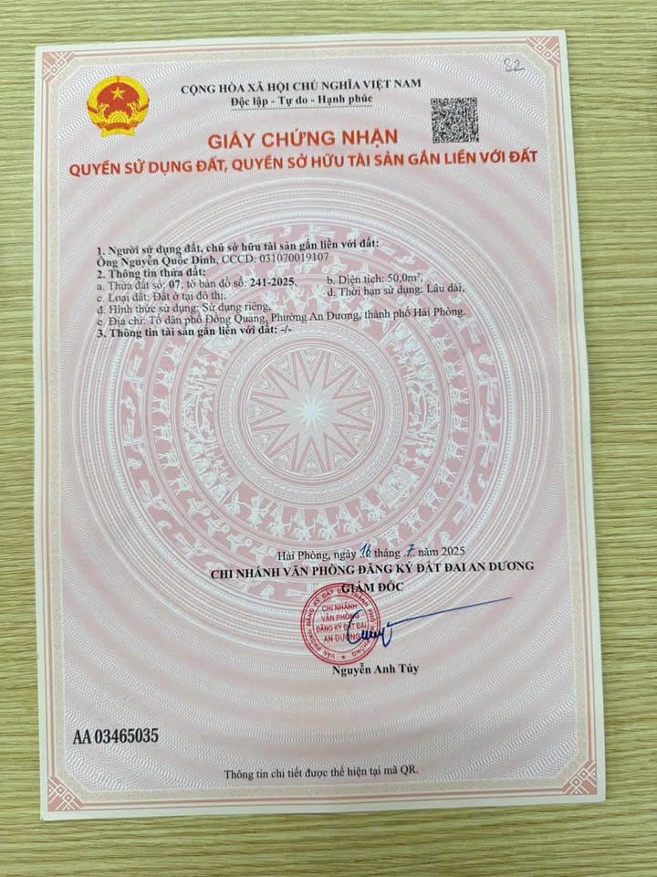 Nhà mặt đường Đặng Cương, An Dương,cơ hội vàng sở hữu vị trí đắc địa