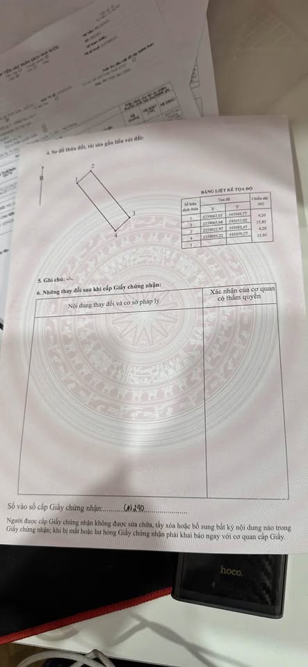 Bán đất thổ cư 66m2 mặt tiền hơn 4m tại Phù Khê Đông, Từ Sơn, Bắc Ninh, gần chợ, ngõ thẳng, giá 1 tỷ