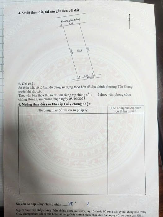 Bán đất 122m2 tại phường Tân Giang, thành phố Hà Tĩnh, chỉ cách bệnh viện thành phố khoảng 500m