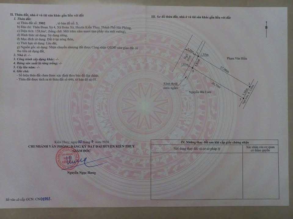 Siêu phẩm đất nền tại Đoàn Xá, Hải Phòng đã sẵn sàng về với chủ nhân may mắn