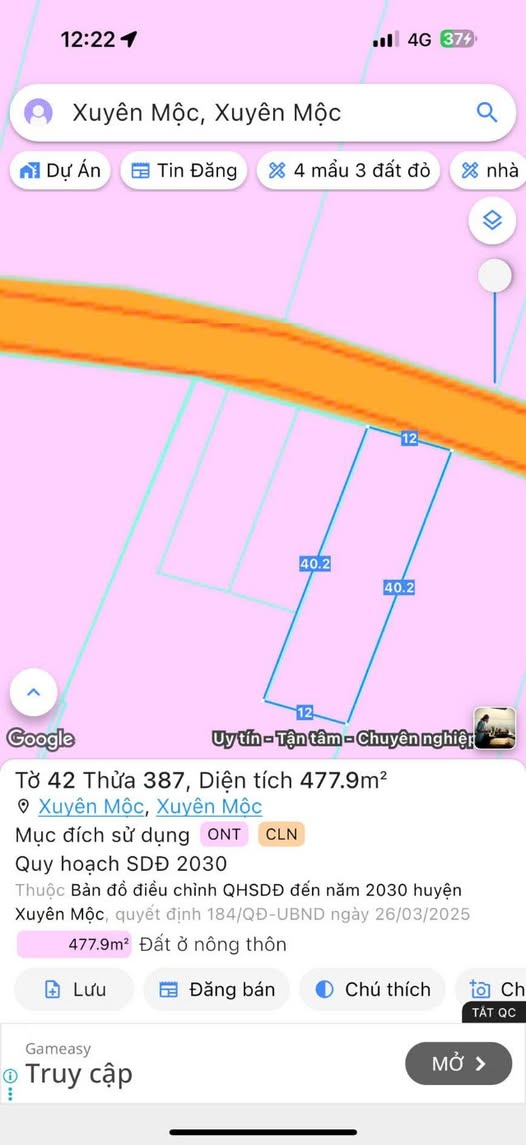 Đất thổ cư Xuyên Mộc, đầu tư đỉnh của chóp